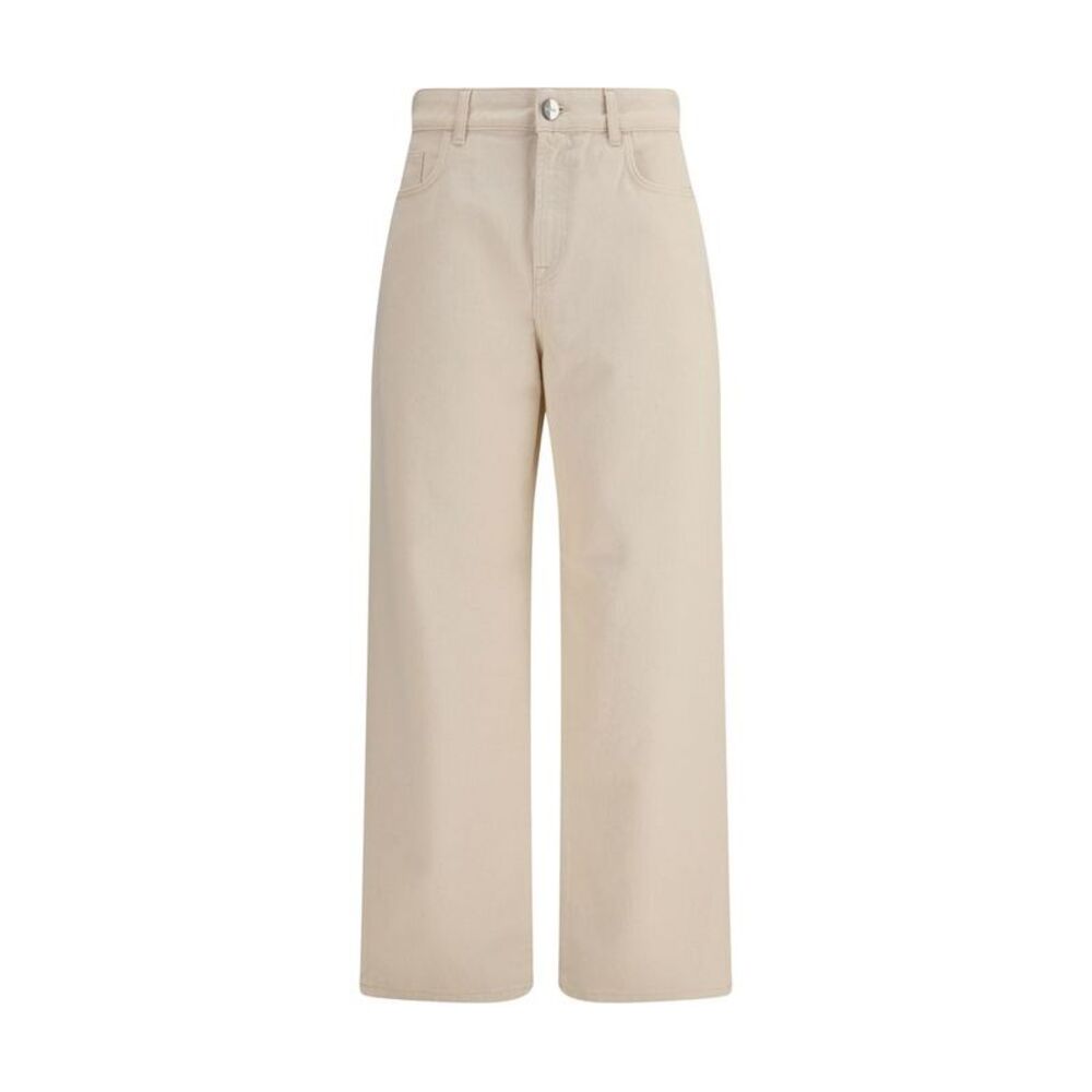 Rohe Beige Cotton Casual Women's Pants